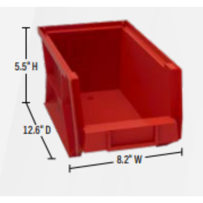 Weather Guard Red Bins, 6in x 8.2in x 13.2in, (6 pack) Model 9856-7-02 - Image 5