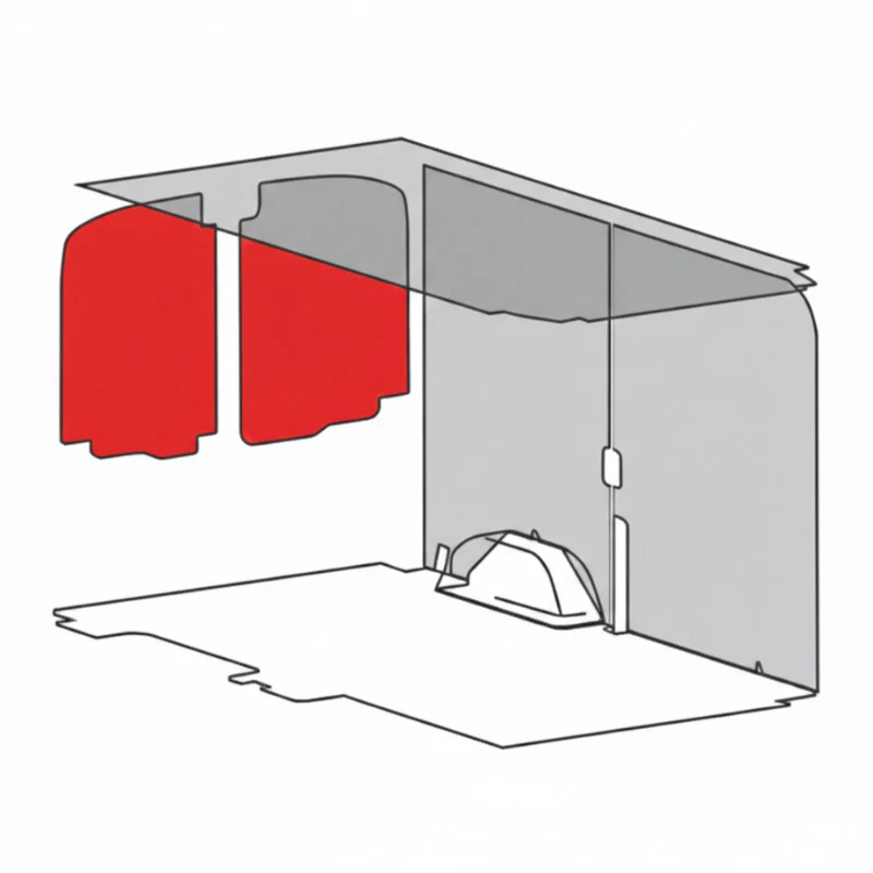 Welfit 2007-Current For Mercedes Sprinter High Roof Door Liner Kit Model 29341 - Image 4