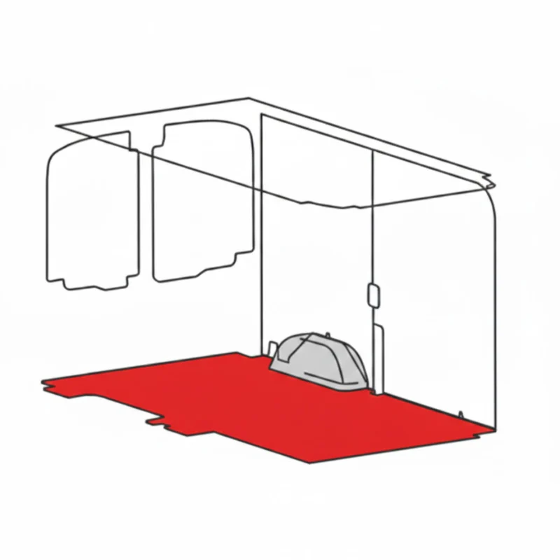 Welfit 2014-Current For Ram Promaster 159 Wheelbase Floor Liner Kit Model 14425 - Image 5