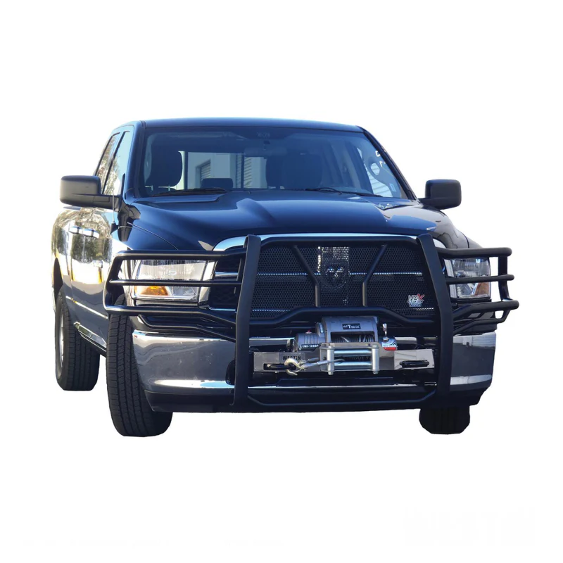 Westin HDX 1-Piece Winch Mount Grille Guard Black Steel Model 57-93545 - Image 2
