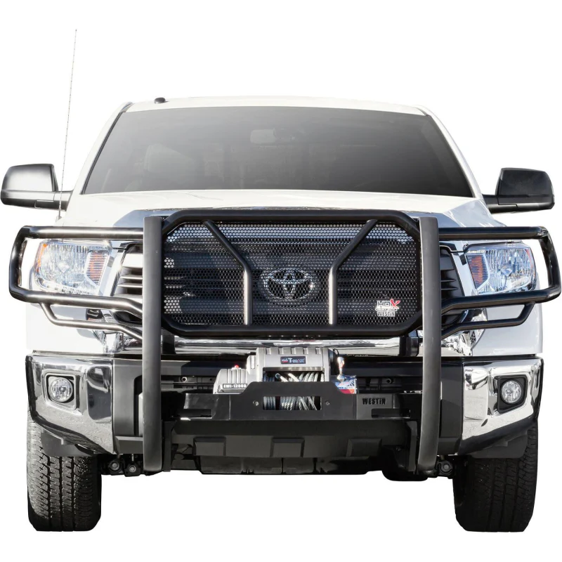 Westin HDX 1-Piece Winch Mount Grille Guard Black Steel Model 57-93705 - Image 3