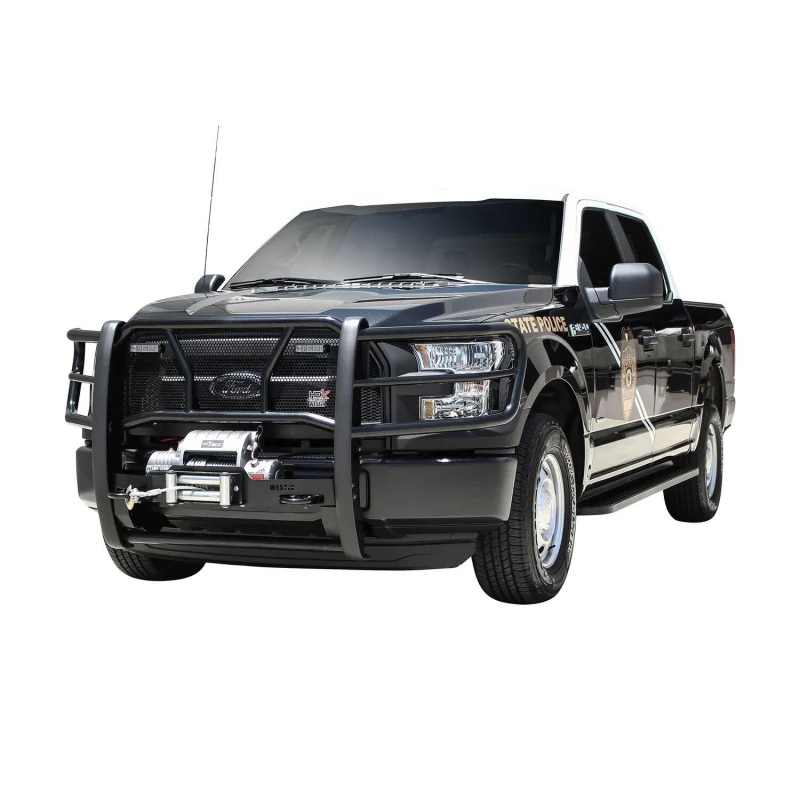 Westin HDX 1-Piece Winch Mount Grille Guard Black Steel Model 57-93835