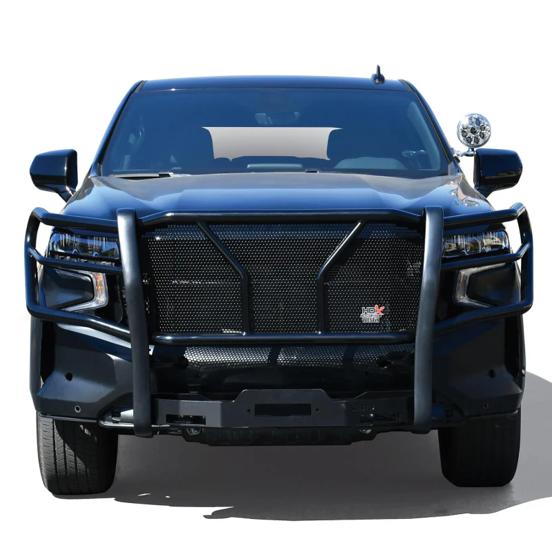 Westin HDX 1-Piece Winch Mount Grille Guard Black Steel Model 57-94045 - Image 4
