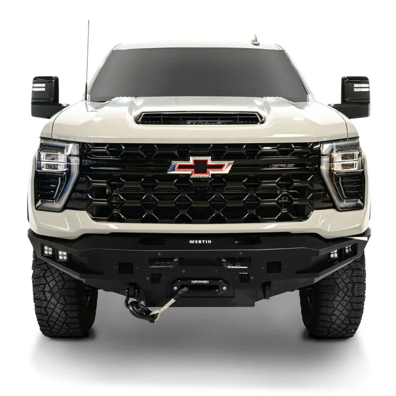Westin Pro-Series Winch Mount Front Bumper Textured Black Steel Model 58-414215 - Image 4