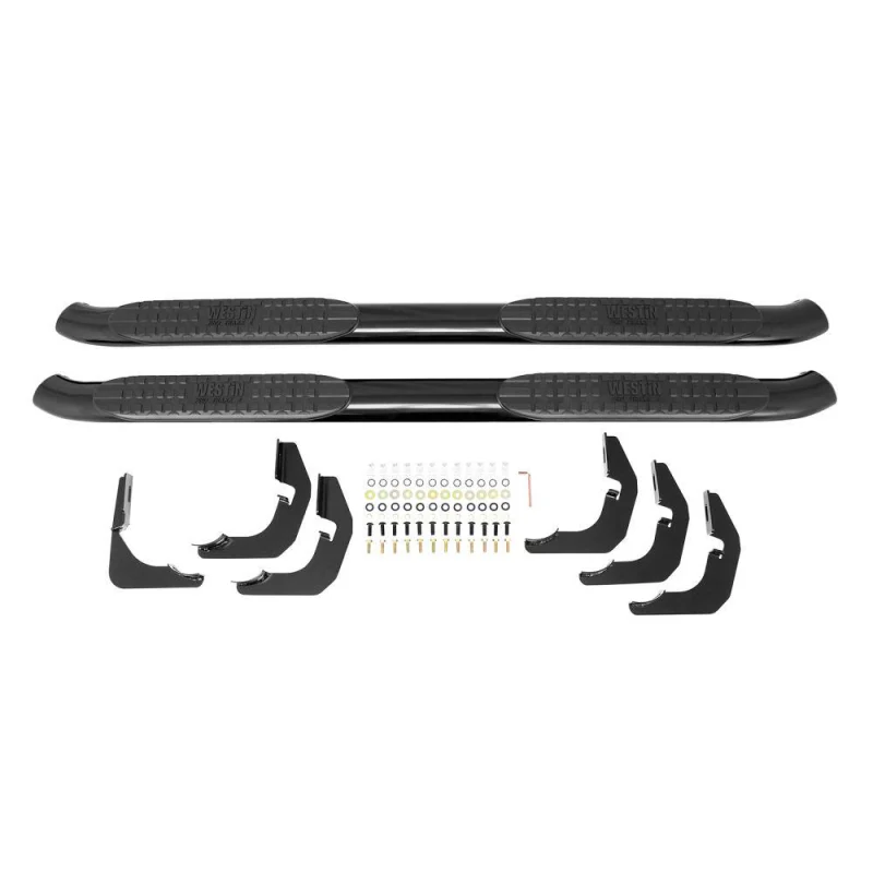 Westin PRO TRAXX 4 Oval Step Nerf Bars Black Steel For Super Crew Cab Model 21-23525 - Image 2