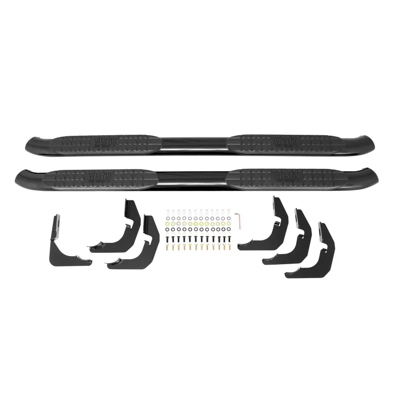 Westin PRO TRAXX 4 Oval Step Nerf Bars Black Steel Model 21-23725 - Image 2
