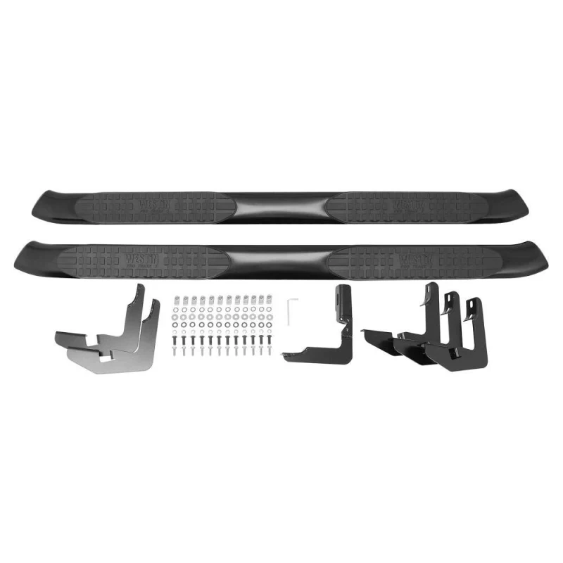 Westin PRO TRAXX 5 Oval Step Nerf Bars Black Steel For Super Crew Cab Model 21-53525 - Image 2