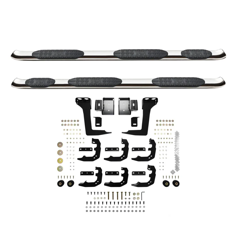 Westin PRO TRAXX 5 Oval Wheel to Wheel Step Nerf Bars Stainless Steel For Quad Cab Model 21-534730 - Image 2